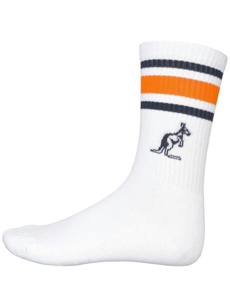 Australian Mens Crew Player Socks Wh/Orange