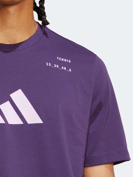 adidas Mens Fall Tennis Logo Graphic T-Shirt