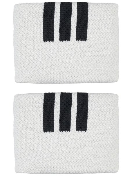 adidas 3-Stripe Singlewide Wristbands Grey/Black