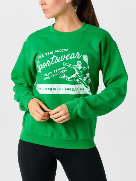Ace The Moon Unisex Play Tennis Live Forever Crewneck