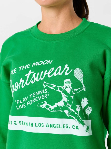 Ace The Moon Unisex Play Tennis Live Forever Crewneck