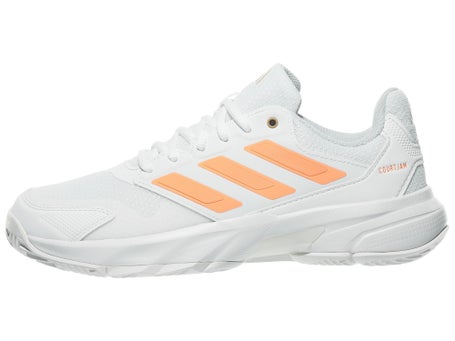 adidas CourtJam Control 3 White/Orange Womens Shoes