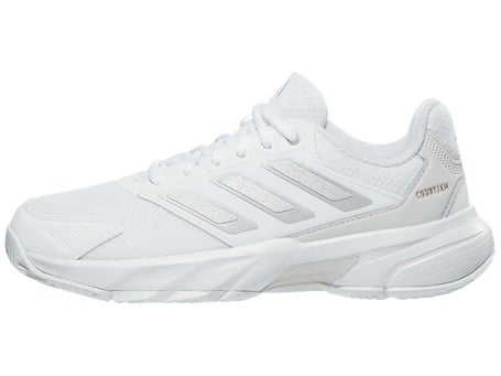 adidas CourtJam Control 3 White/Silver Womens Shoes