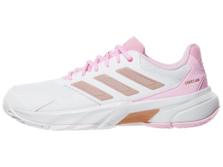 adidas CourtJam Control 3 White/Pink Womens Shoes