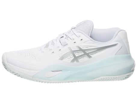 Asics Gel Resolution X Clay White/Silver Womens Shoes