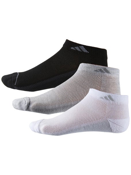 adidas Womens Superlite 3-Pack Low Cut Socks Wh/Bk/Gy