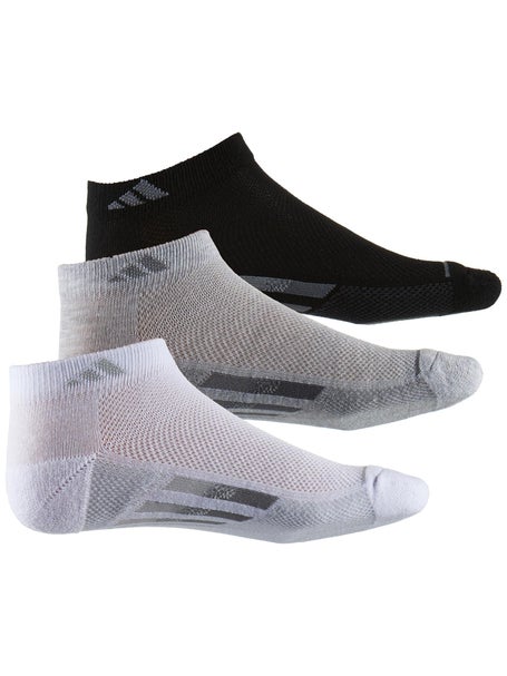 adidas Womens Superlite 3-Pack Low Cut Socks Wh/Bk/Gy