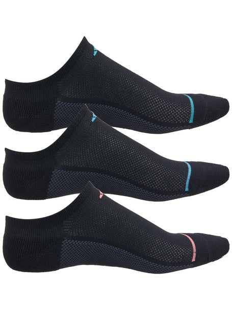 adidas Womens Superlite 3-Pack No Show Socks Black