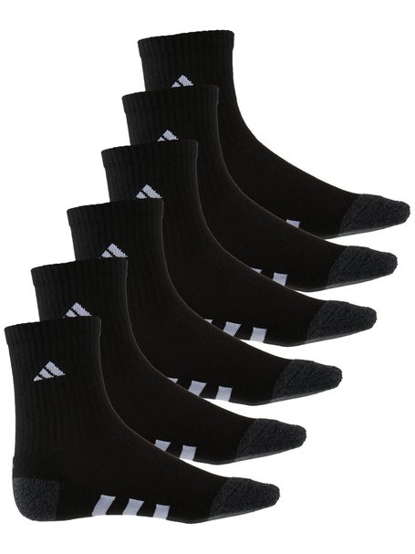 adidas Youth Cushioned Crew 6-Pack Sock Black