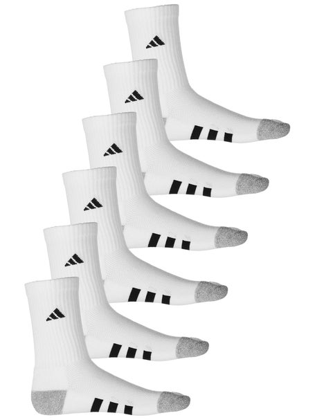 adidas Youth Cushioned Crew 6-Pack Sock White