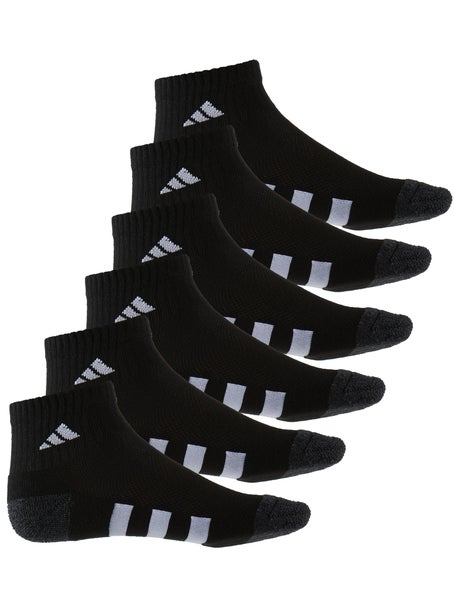 adidas Youth Cushioned Quarter 6-Pack Sock Black