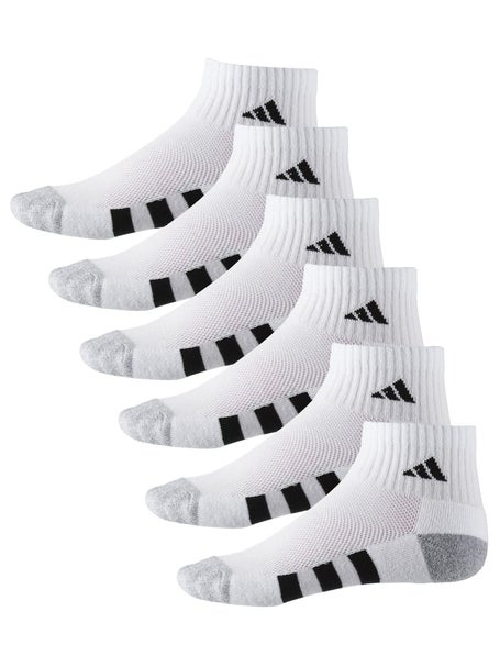 adidas Youth Cushioned Quarter 6-Pack Sock White