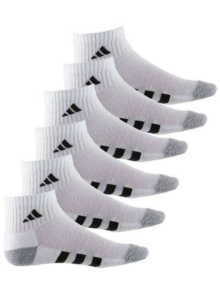 adidas Youth Cushioned Quarter 6-Pack Sock White