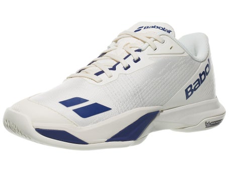 Babolat Jet Mach 4 Cream/Dark Blue Mens Shoes
