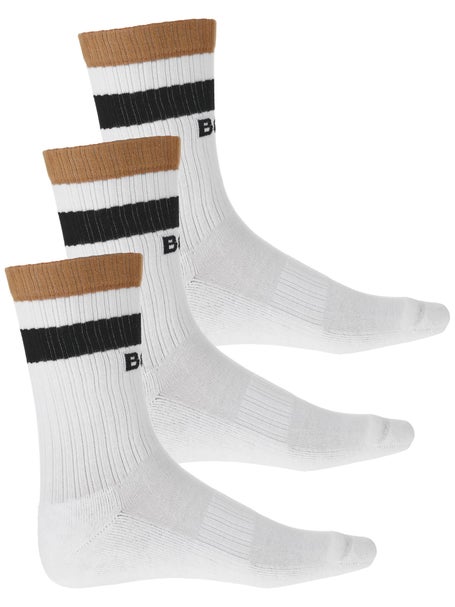 BOSS Rib Iconic Crew Sock 3-Pack White