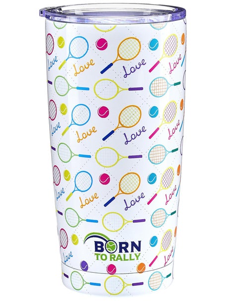 Born To Rally Tennis Tumbler 20oz - Love