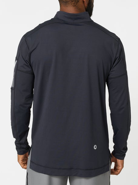 BloqUV Mens Long Sleeve Zip Top - Black