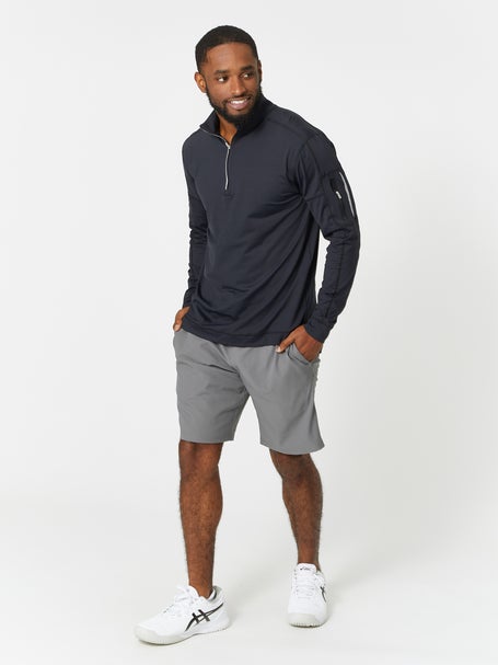 BloqUV Mens Long Sleeve Zip Top - Black