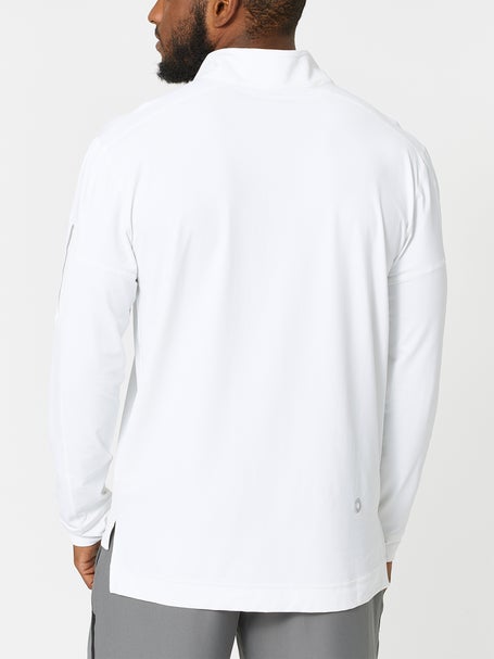 BloqUV Mens Long Sleeve Zip Top - White