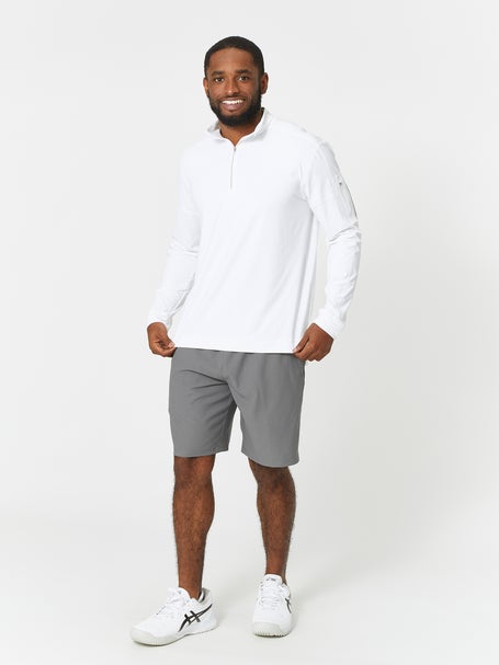BloqUV Mens Long Sleeve Zip Top - White