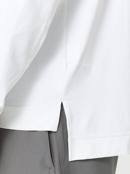 BloqUV Mens Long Sleeve Zip Top - White