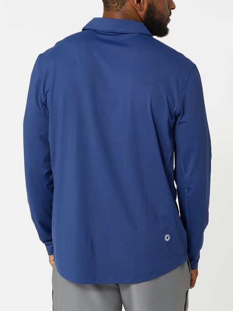 BloqUV Mens Long Sleeve Polo - Navy