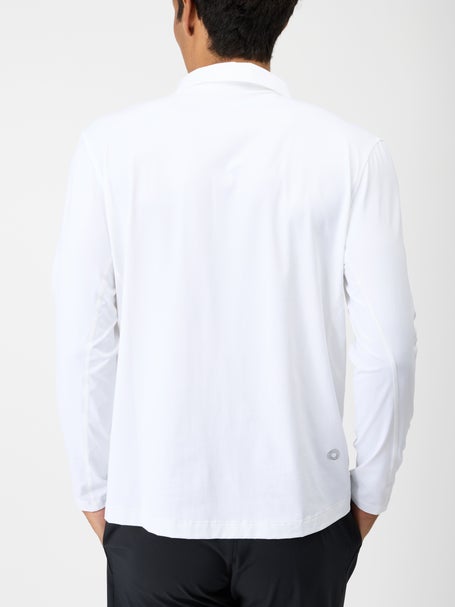 BloqUV Mens Long Sleeve Polo - White