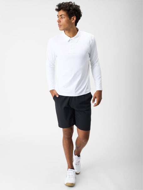 BloqUV Mens Long Sleeve Polo - White