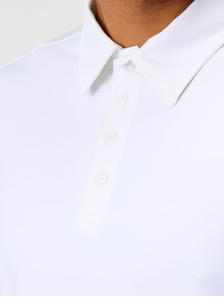 BloqUV Mens Long Sleeve Polo - White