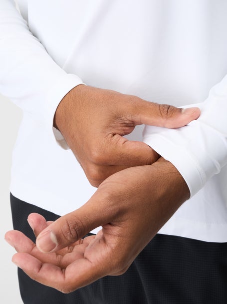 BloqUV Mens Long Sleeve Polo - White