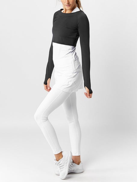 BloqUV Womens Crop Long Sleeve Top - Black