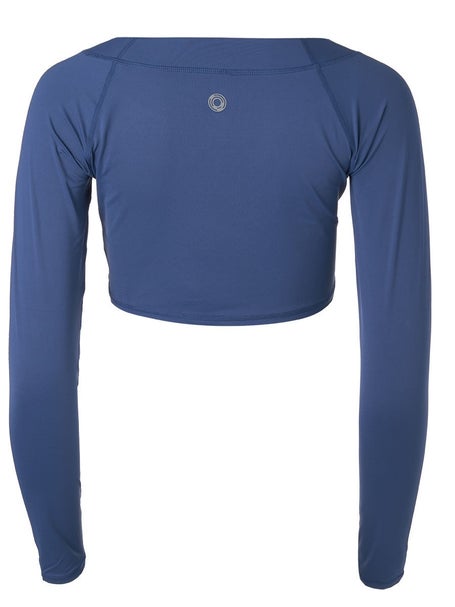 BloqUV Womens Crop Long Sleeve Top - Navy