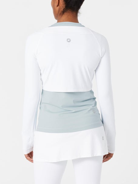 BloqUV Womens Crop Long Sleeve Top - White