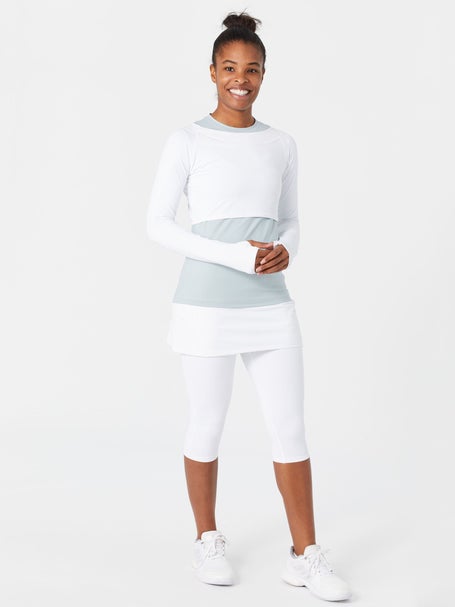 BloqUV Womens Crop Long Sleeve Top - White