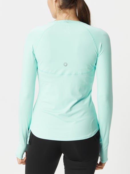 BloqUV Womens Drawstring Long Sleeve Top - Mint