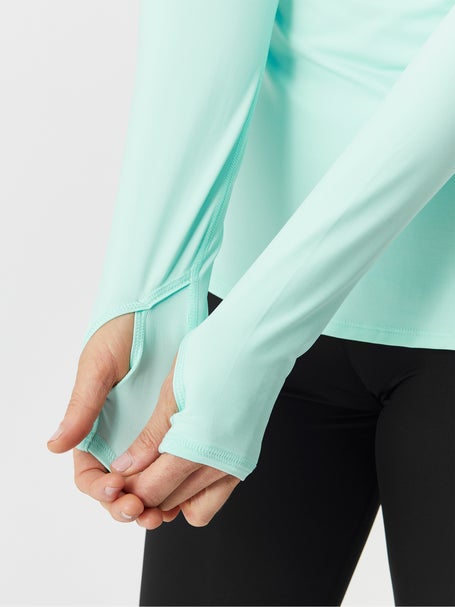 BloqUV Womens Drawstring Long Sleeve Top - Mint