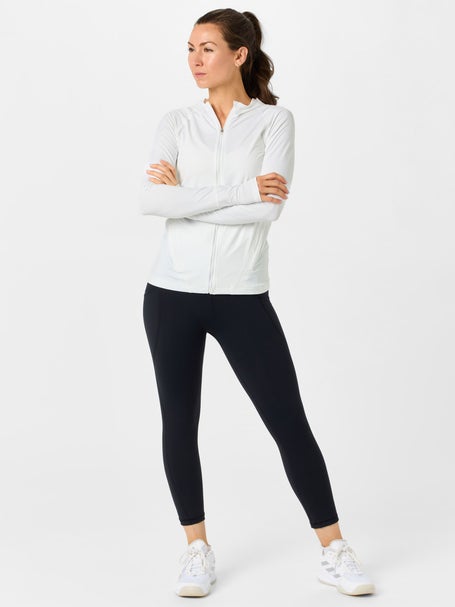 BloqUV Womens Full Zip Hoodie - White