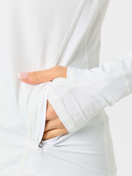 BloqUV Womens Full Zip Hoodie - White