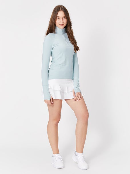 BloqUV Womens Half Zip Top - Soft Grey