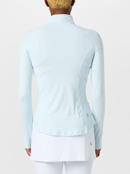 BloqUV Womens Half Zip Top - Ice Blue