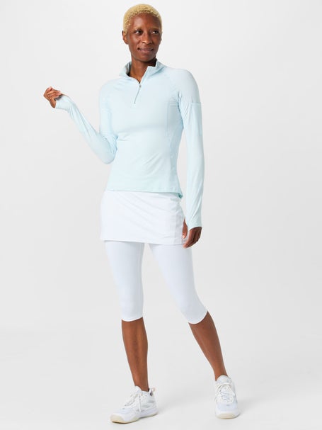 BloqUV Womens Half Zip Top - Ice Blue