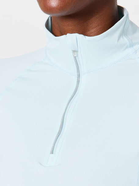 BloqUV Womens Half Zip Top - Ice Blue