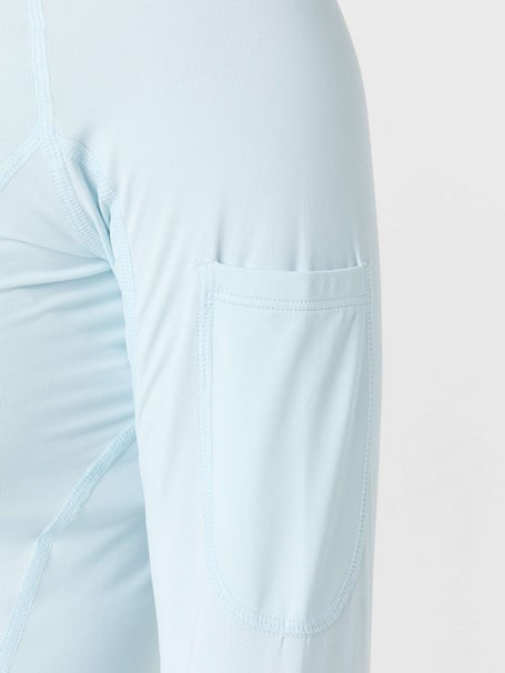 BloqUV Womens Half Zip Top - Ice Blue