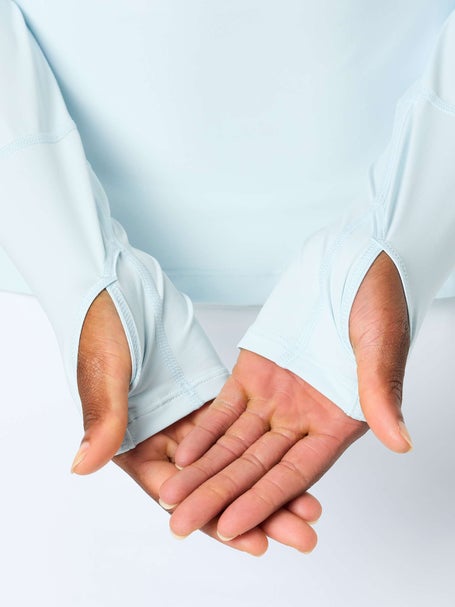 BloqUV Womens Half Zip Top - Ice Blue