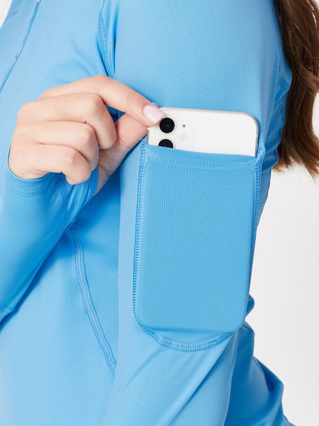 BloqUV Womens Half Zip Top - Ocean Blue