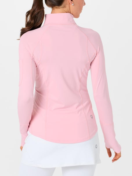 BloqUV Womens Half Zip Top - Tickle Me Pink