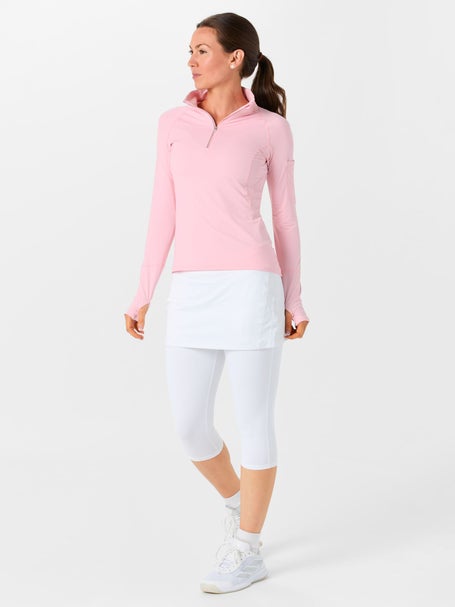BloqUV Womens Half Zip Top - Tickle Me Pink