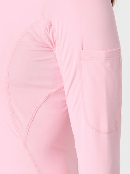 BloqUV Womens Half Zip Top - Tickle Me Pink