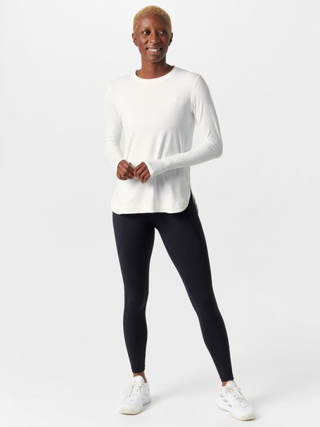 BloqUV Womens Relaxed Scallop Long Sleeve - White