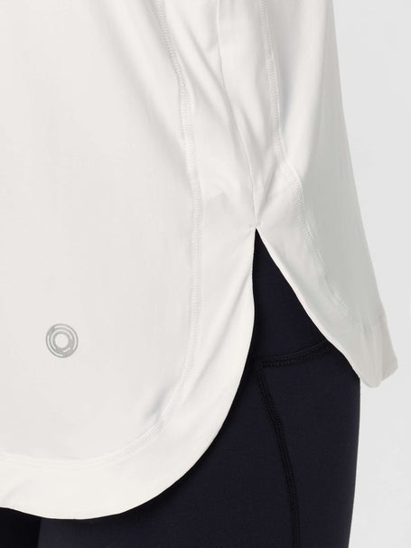 BloqUV Womens Relaxed Scallop Long Sleeve - White